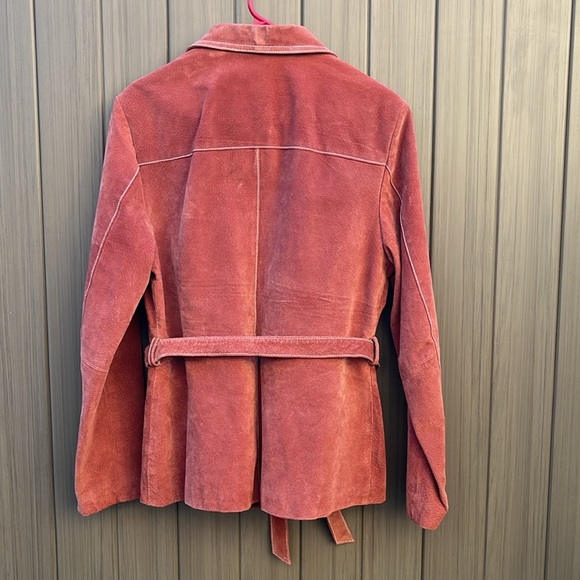 Wilsons Leather Genuine Leather Women’s Jacket Large Belted Button Front Rodeo - Picture 8 of 13